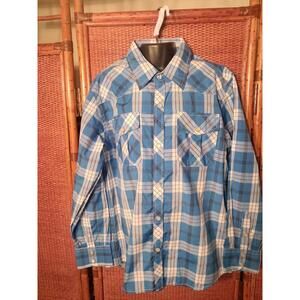 Boys Cheerboy Western Shirt With Pearl Buttons Size 10